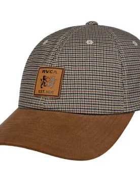 Mini Houndstooth Century Cap by - brown - Size: One Size - Rvca - FashionsVida