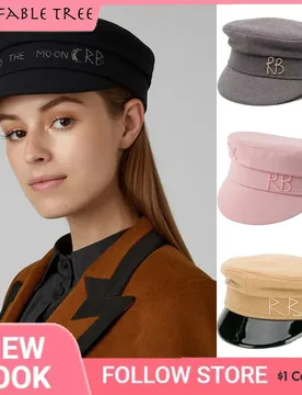 Brand Collection Winter Chic PU Hats for Women Newsboy Flat Thick Warm Letter Militray Caps British Vintage Visor Cap Bonnet - Aliexpress - FashionsVida