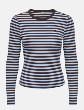 Langarmshirt mit Streifenmuster Mehrfarbig M - Only - FashionsVida