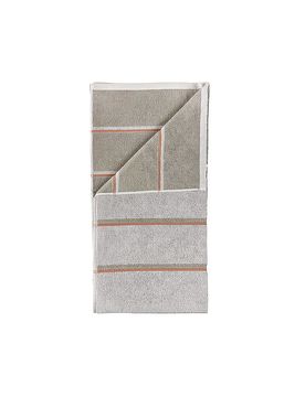Toalla de ducha SAUNA 70x140cm Gris suave/Eucalipto/Terracota gris claro