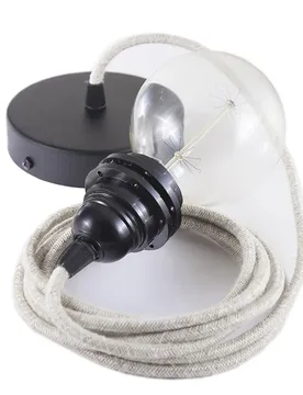 Cables Lampe Suspendue Pendel Pour Abat-jour Rn01 2 M Neutral / Black One Size - Creative - FashionsVida