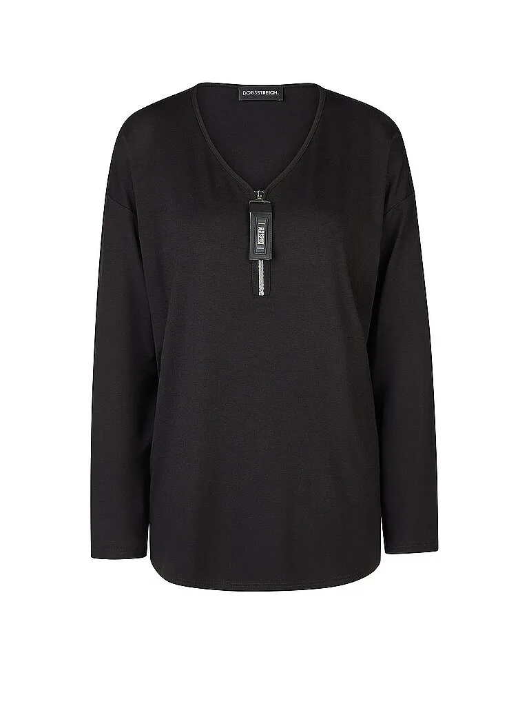 Maglietta a maniche lunghe nero 40 - Doris Streich - FashionsVida