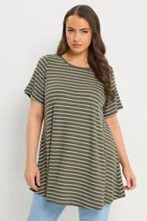 Stripe Swing Top - Dark Green - Size: 30-32