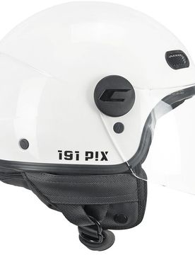 Casco Moto Jet 191A PIX MONO Bianco lunga taglia XS