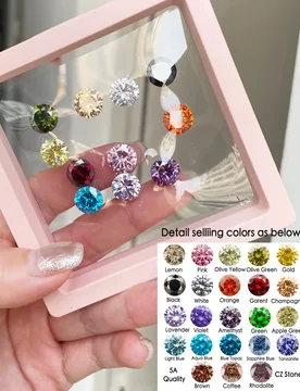 Colors Cubic Zirconia 100pcs 10pcs Various Color Loose CZ Stone Round Brilliant Cut Synthetic Gems For Jewelry - Aliexpress - FashionsVida
