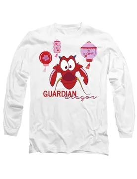 Mulan Mushu Guardian Dragon Long Sleeve T-Shirt, White - White - Size: M - Disney - FashionsVida