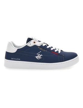 Stringate Blu con Loghi a Contrasto Bianchi POLO CLUB BHM514010 41