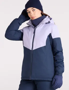 Women's 'Moon' Snow Proof Adjustable Hood Lightly Insulated Ski Jacket in Mauve Size: 22 - Mauve - Size: 22 - Mountain Warehouse - FashionsVida