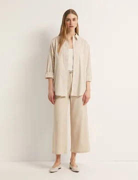 Sfera - Pantalón culotte lino - Sfera - FashionsVida