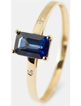 Anillo de oro diamante y zafiro - El Corte Inglés - FashionsVida