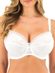 Womens Fusion Lace Side Support Bra - White Polyamide - Size 40ff