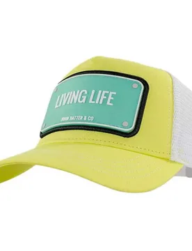 Cappellino Con Visiera Livng Life Yellow / White One Size - John Hatter & Co - FashionsVida