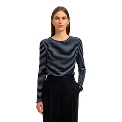 T-shirt à Manches Longues Anna Stripe Dark Sapphiresnow White Stripes / Thin L