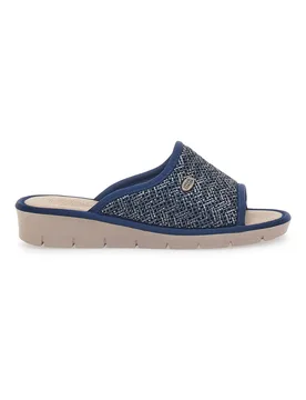 Pantofole Blu con Punta Aperta 7552P 38 - LINEA COMODA - FashionsVida