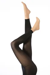 Pair Marine Cotton Touch Footless Tights Ladies Small - - Blue - Size: Small