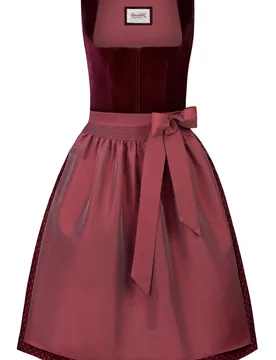 Dirndl Aurora (bordeaux, Gr. 38) von Heimatgwand für Damen, 40% Baumwolle, 60% Polyester - Stockerpoint - FashionsVida
