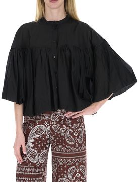 Dixie Blusa con drappeggio NERO S