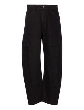Lemaire Pantaloni contorti neri