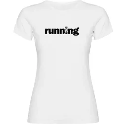 Word Running Short Sleeve T-shirt White XL Women