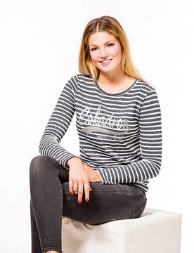 Damen Shirt DANA Longsleeve navy S
