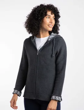 Chicoa Womens Full Zip Macaroni Hoodie - - Size: 20 - Weird Fish - FashionsVida