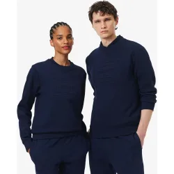 Sudadera unisex de felpa con estampados en relieve en marrón