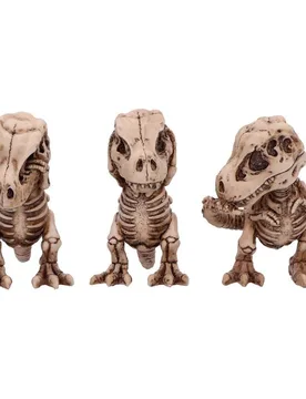Statue - Three Wise Tyrannosaurus Rex Skeletons - multicolor - None - unisex - Nemesis Now - FashionsVida