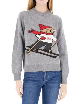 Maglione misto lana GRIGIO UNI - VICOLO - FashionsVida