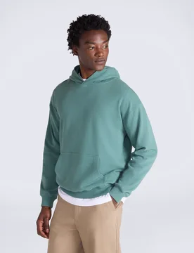 Icon Mens Drop Shoulder Hoodie - Green - Animal - FashionsVida