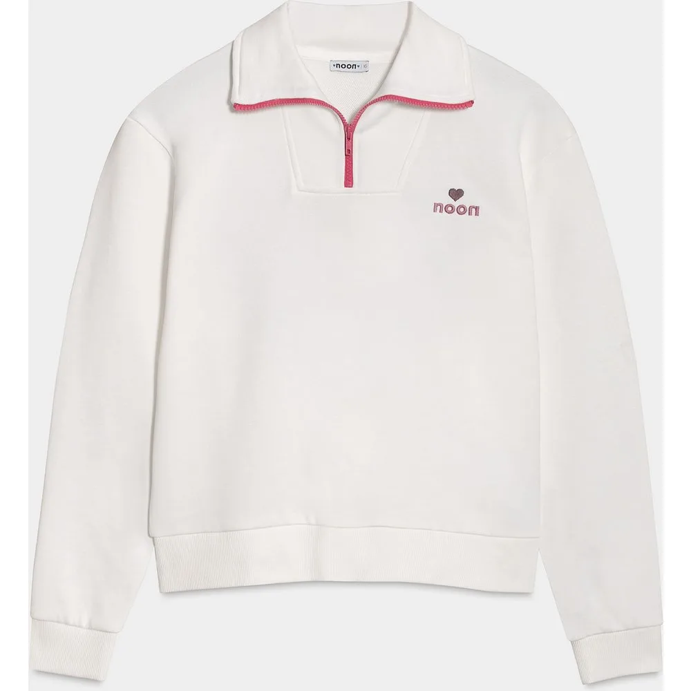Sudadera de mujer media cremallera y cuello polo - Noon - FashionsVida