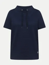 Cecil T-Shirt mit Stehkragen Blau L