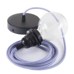 Cables Lampe Suspendue Pendel Pour Abat-jour Rz12 Zigzag 2 M Blue / Black One Size