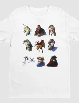 A-Final Fantasy VII Characters Key Art Premium Unisex T-shirt | 1997 OG Portraits | Gifts for Him, Her, Final Fantasy F - Aliexpress - FashionsVida