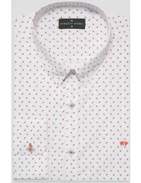Camisa sport de hombre regular fit estampado geométrico - Roberto Verino - FashionsVida