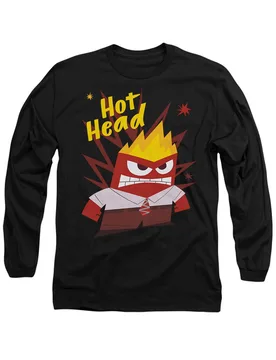 Unisex Inside Out 2 Anger Long Sleeve T-Shirt, Black Size: Small - Black - Size: S - Disney - FashionsVida