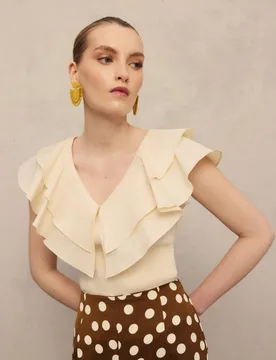 Top sin mangas de mujer con volantes - Woman Fiesta El Corte Inglés - FashionsVida