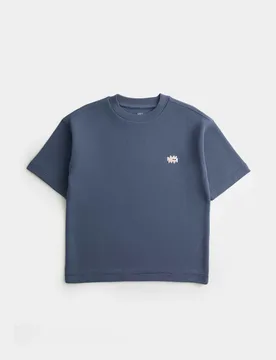 Pure Cotton Ribbed T-Shirt (2-8 Yrs) Navy male - M&S - FashionsVida