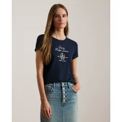 Camiseta de mujer de manga corta y cuello redondo