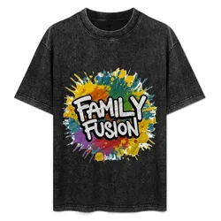 Family Fusion in the style of Graffiti Art T-Shirt Sweat Resistant Workout Tee Shirt