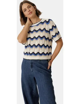 Indi & Cold - Jersey de mujer cuello redondo manga a codo - Indi & Cold - FashionsVida