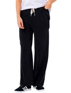 Classic surf wide leg pantalón mujer Negro (M)