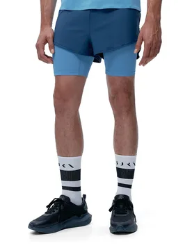 Short 2 En 1 Ontario Sea Blue/Celadon Blue M - Born Living Yoga - FashionsVida