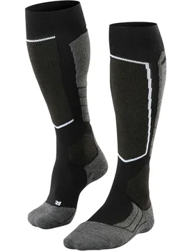 Skiing 2 Intermediate Wool Herren Strümpfe, schwarz 46-48 - Falke - FashionsVida