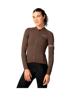 Maglia A Maniche Lunghe Solid Performance Ground Coffee - AGU - FashionsVida