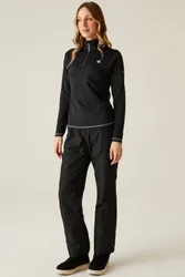 Women's Lowline II Lightweight Half Zip Stretch Midlayer Sweatshirt in Black Size: 14 - Black - Size: 14