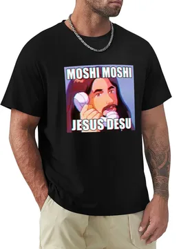 MOSHI MOSHI, JESUS DESU T-Shirt luxury t-shirt oversizeds Funny t-shirt men workout shirt - Aliexpress - FashionsVida