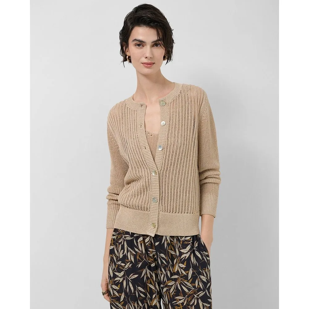 Cárdigan de mujer punto calado con lúrex - Roberto Verino - FashionsVida