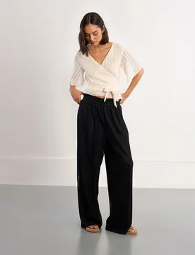 Pantalón de mujer largo acanalado - Lili Sidonio - FashionsVida