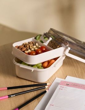 Lunch box con scomparti - panna