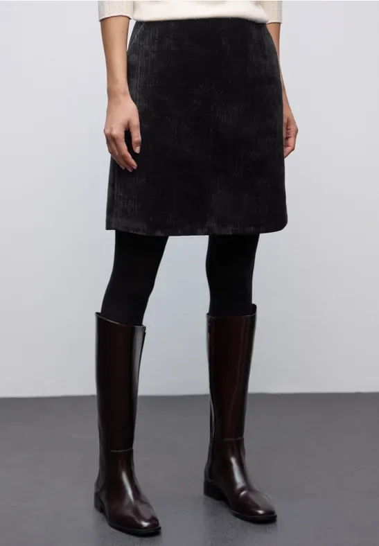 Chenille Rock mit Struktur female Schwarz - Street One - FashionsVida